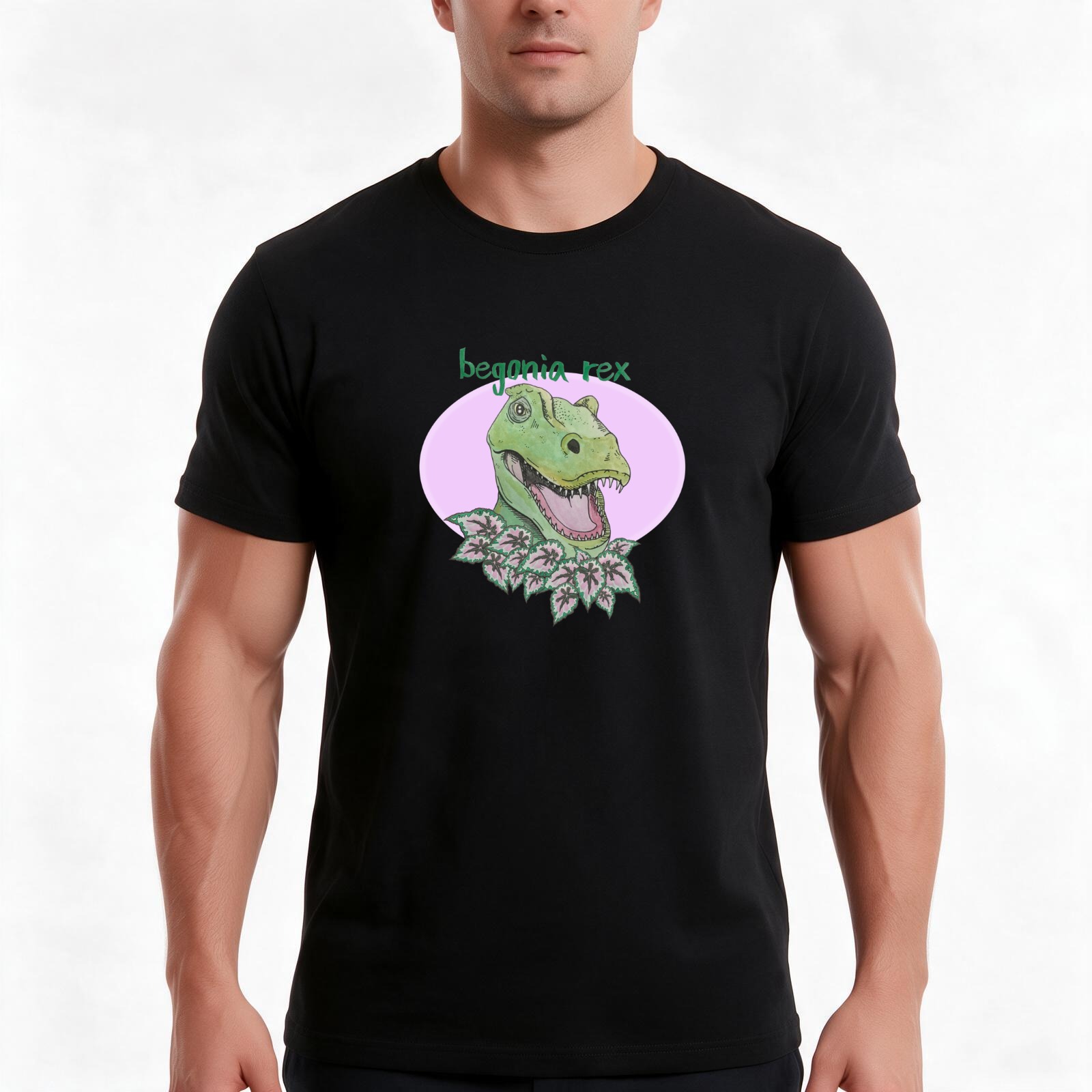 T rex begonia (pink) T-Shirt,  - Begonia Rex 评论和价格
